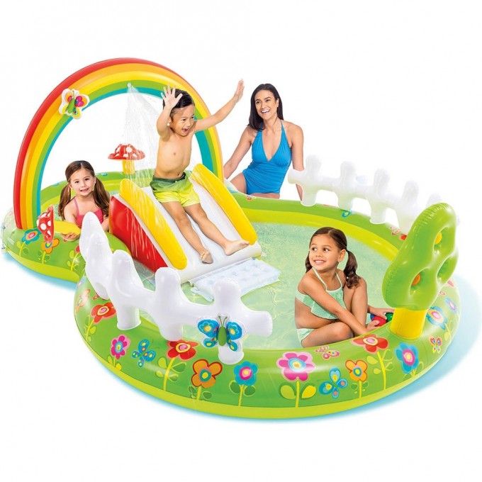 Игровой центр INTEX МОЦ СКЛАД 290х180х104см с разбрызгивателем, горкой и игрушками, 450л, до 54кг, от 2 лет 57154 Игровой центр INTEX МОЦ СКЛАД 290х180х104см с разбрызгивателем, горкой и игрушками, 450л, до 54кг, от 2 лет 57154