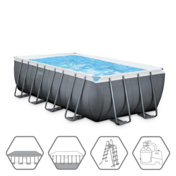 Каркасный бассейн INTEX ULTRA FRAME 26356 549х274х132см, фильтр-насос, лестница, тент, подстилка Каркасный бассейн INTEX ULTRA FRAME 26356 549х274х132см, фильтр-насос, лестница, тент, подстилка