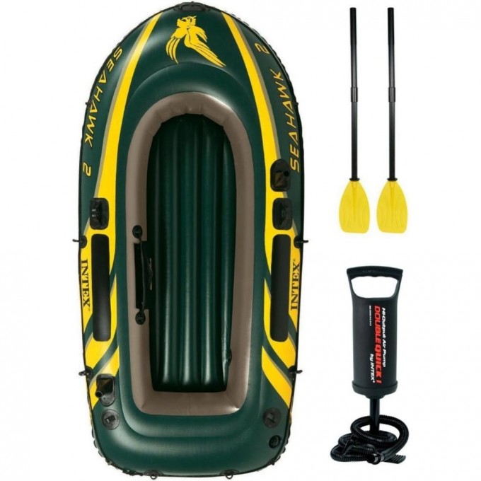 Лодка INTEX SEAHAWK 2 2 местная, 236 х 114 х 41 см, вёсла, насос, до 200 кг 68347 Лодка INTEX SEAHAWK 2 2 местная, 236 х 114 х 41 см, вёсла, насос, до 200 кг 68347