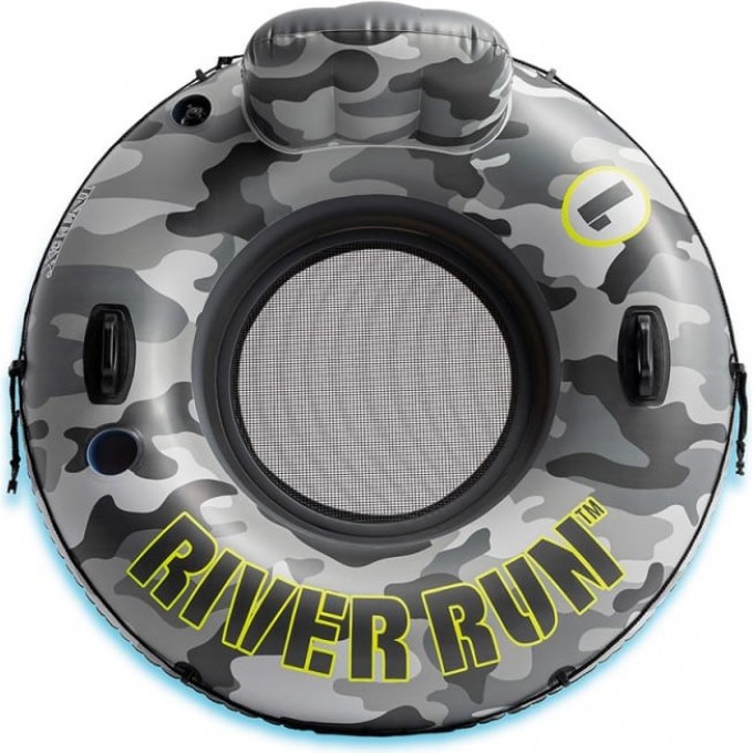 Надувной круг-кресло INTEX CAMO RIVER RUN с ручками 135см до 100кг 56835 Надувной круг-кресло INTEX CAMO RIVER RUN с ручками 135см до 100кг 56835