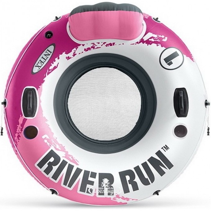 Надувной круг-кресло INTEX "RIVER RUN PINK" 135см с ручками, до 100кг 56824 Надувной круг-кресло INTEX "RIVER RUN PINK" 135см с ручками, до 100кг 56824
