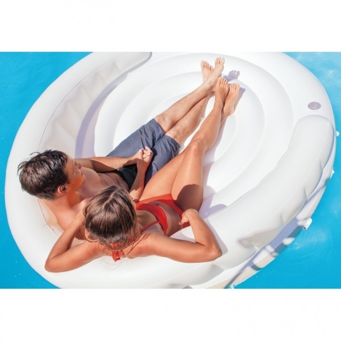Плот для плавания с навесом INTEX , круглый, 199 х 150 см 58292 Плот для плавания с навесом INTEX , круглый, 199 х 150 см 58292
