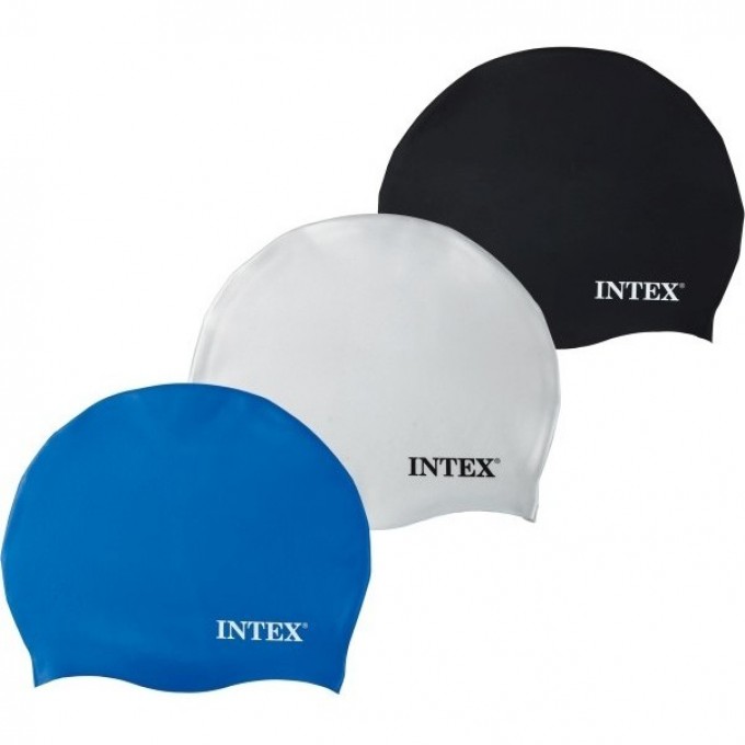 Шапка для плавания из силикона INTEX , от 8 лет микс 55991 Шапка для плавания из силикона INTEX , от 8 лет микс 55991