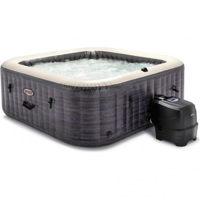 СПА-бассейн INTEX "GREYSTONE DELUXE" 196х71см 1098л квадратный аэромассаж 28452 СПА-бассейн INTEX "GREYSTONE DELUXE" 196х71см 1098л квадратный аэромассаж 28452